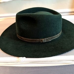 Wool Felt Borsalino hat green